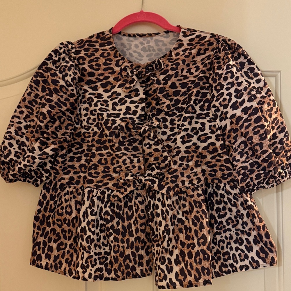 Leopard Print Women's Blouse